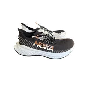 HOKA Carbon X 3 Women’s 9.5 B Black White Bronze Carbon Plate Running Shoes